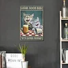 Cat Drinking - Metal Tin Signs(8*12Inch/12*16Inch) - Bar&Animal