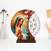 (US Local)Wooden Special Shaped DIY Diamond Painting Moon Perpetual Calendar Decor Kits