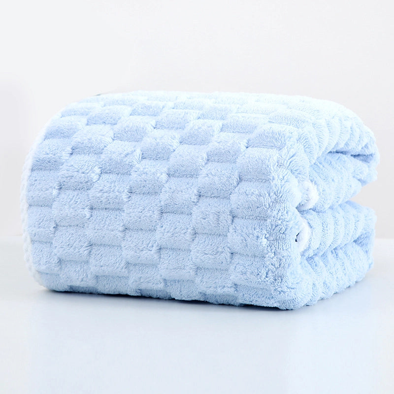 Cloud Lattice Towel Bath Towel Hair Drying Hat Shower Cap Women’s Household Water Absorbent Quick-drying Hair-free Thickened Wearable Bath