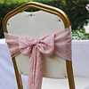 Plain Colors Bowknot Wedding Event Chair Decor Covers