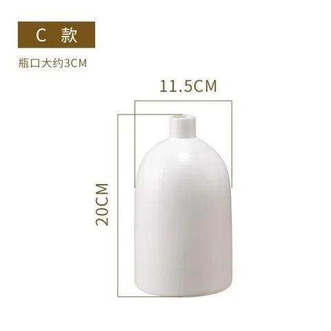 Japanese Ceramic Vase Living Room Decoration Minimalism Flower Vases for Homes Decor Table Decoration Accessories White Vase