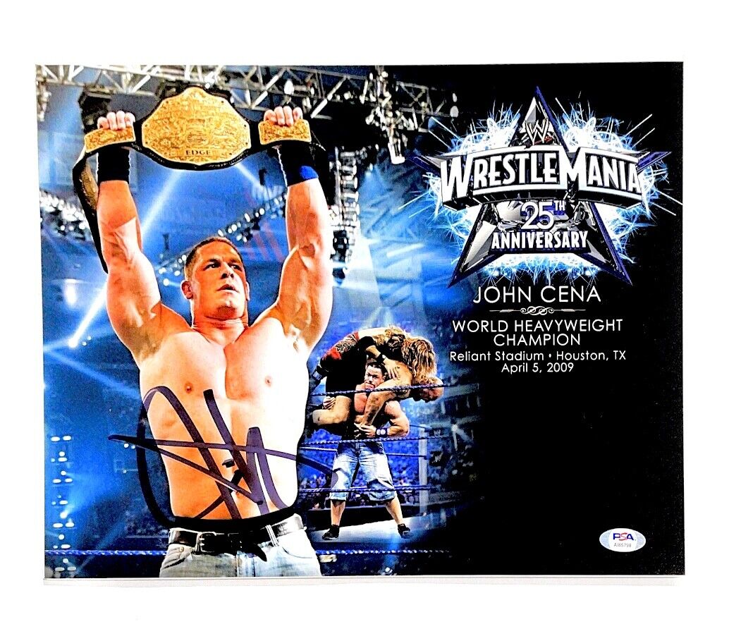 WWE JOHN CENA HAND SIGNED AUTOGRAPHED 12X14 WRESTLEMANIA 25 Photo Poster painting WITH PSA COA