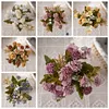 10 Stems Artificial Blue Purple Lilac Flower Bunch Home Styling Autumn Orange Wedding Floral Decor