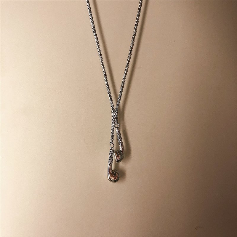 Earbuds Silver Necklace