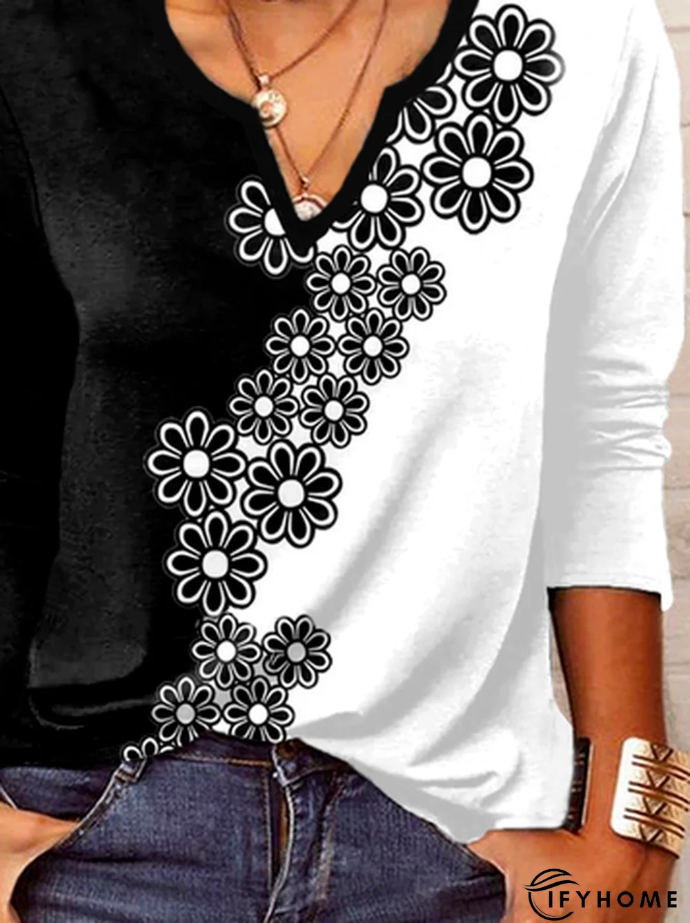 Floral Casual T-Shirt | IFYHOME