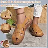 Gioiacombo&trade; Nuovi sandali cavi casual in pelle da donna