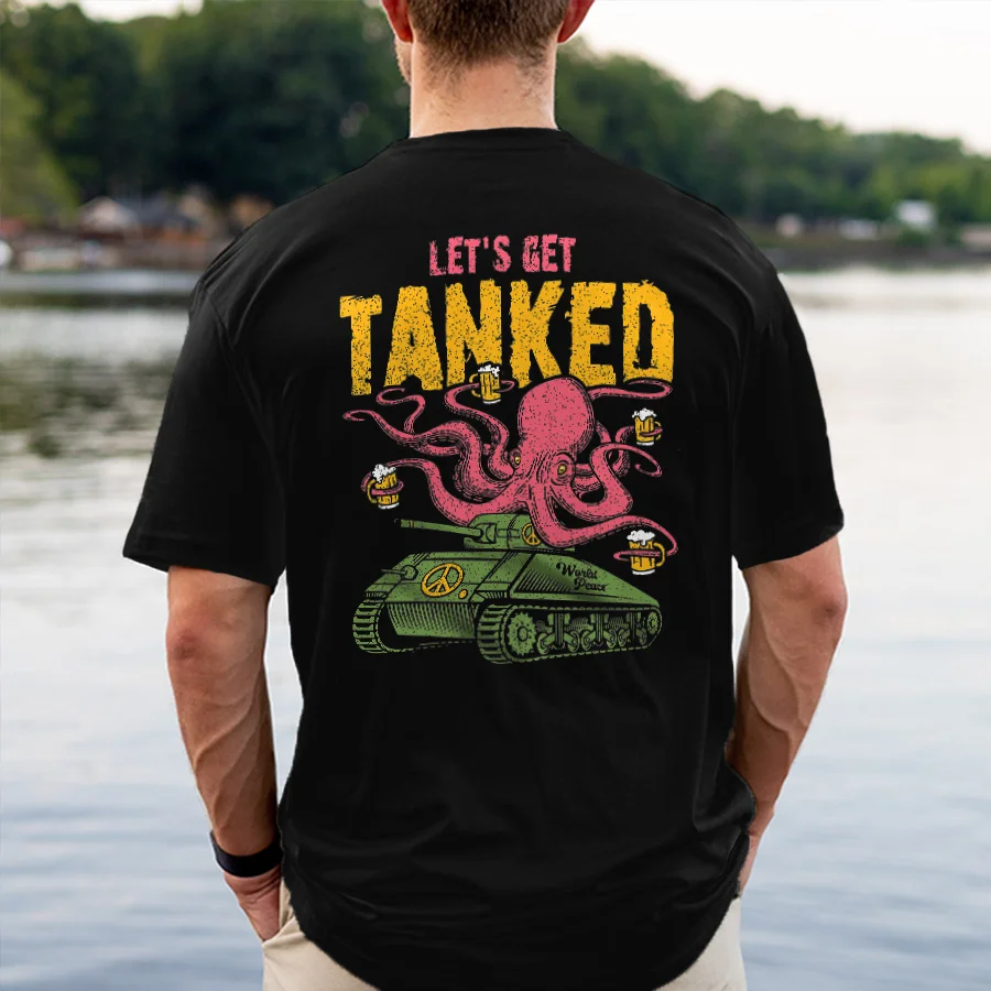 Let's Get Tanked Printed Men's T-shirt