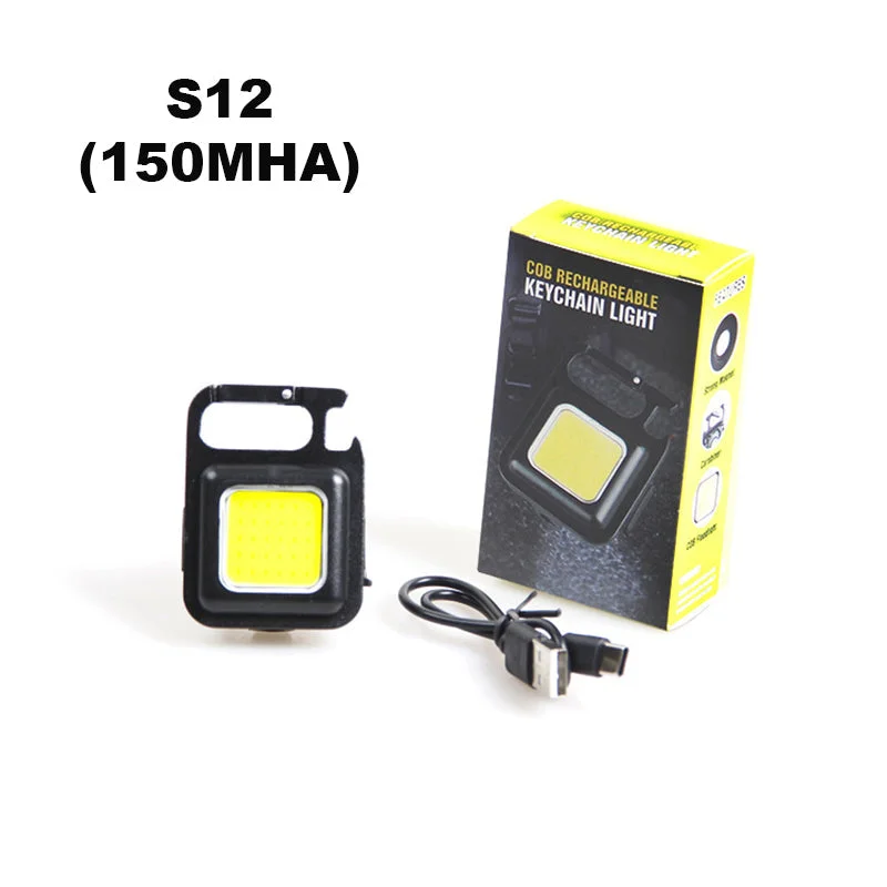 🎄 Portable Flashlight Keychain Mini LED Light Glare COB USB Charging