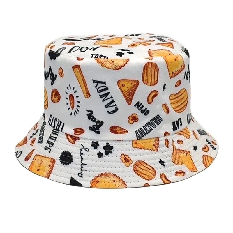 Unisex Fashion Geometric Printing Flat Eaves Bucket Hat