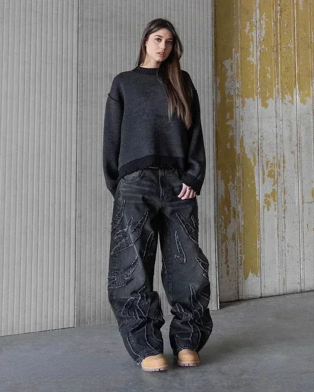 Distressed Gothic Retro Baggy Pant