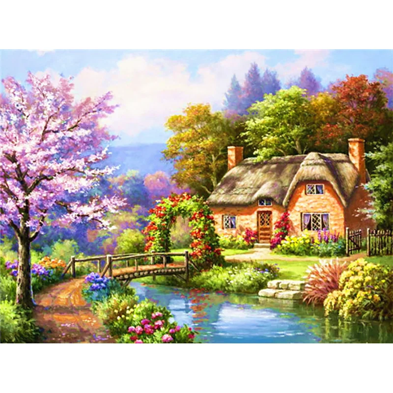 Diamond Painting - Full Round/Square Drill - Countryside View(30*40 - 50*60cm)