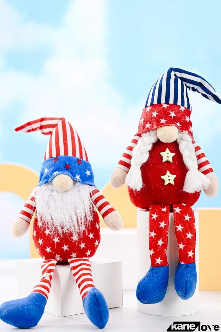 2-Piece Independence Day Pointed Hat Decor Gnomes