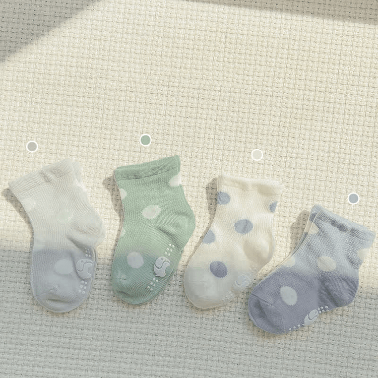 4 Pairs Baby Toddler Polka Dot Socks
