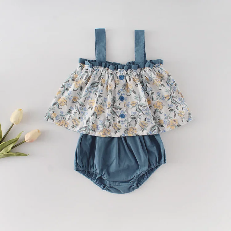 Baby Sweet Floral Camisole and Bloomers Set
