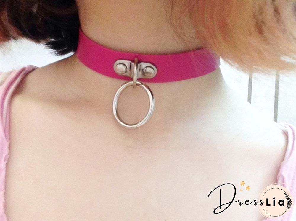 1 Pieces Handmade Heart Pendant Choker Laser Light Necklace Punk Leather Collar Chocker Necklace Torques