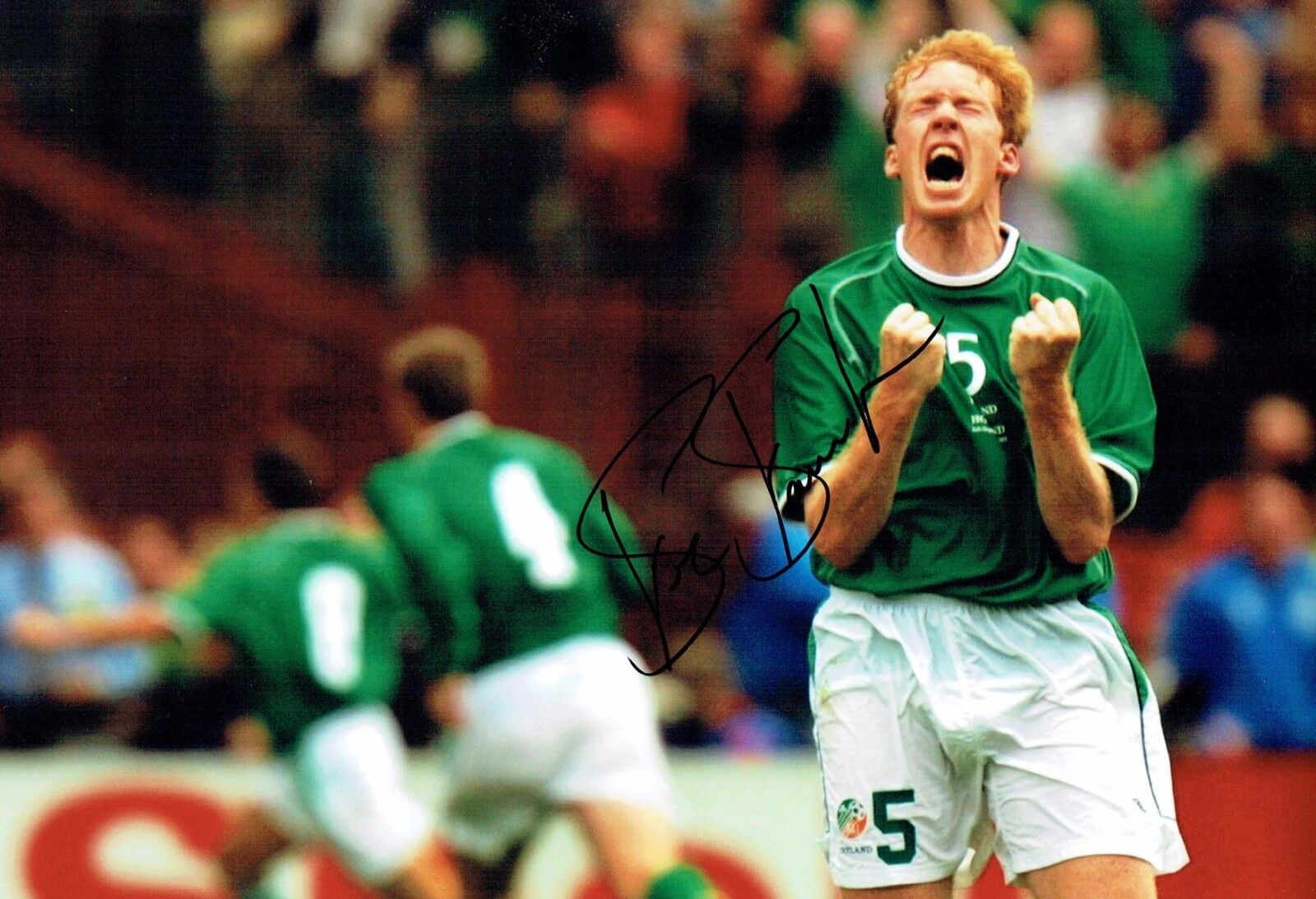 Steve STAUNTON Signed 12x8 Photo Poster painting 2 AFTAL COA Autograph Republic of Ireland