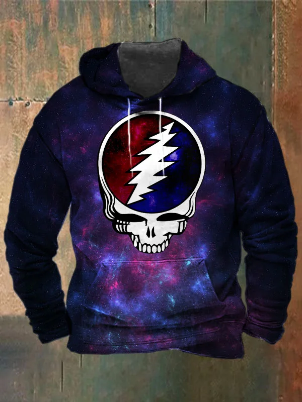 Unisex Skull Print Heavyweight Hoodies