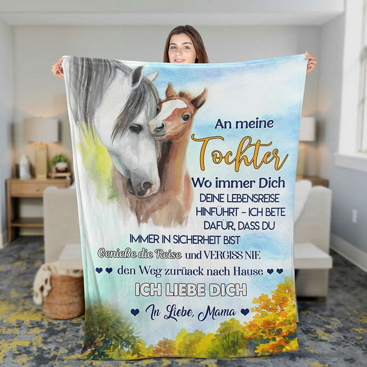 Kettenmachen Decke - An Meine Tochter von Mama - Pferd & Pony