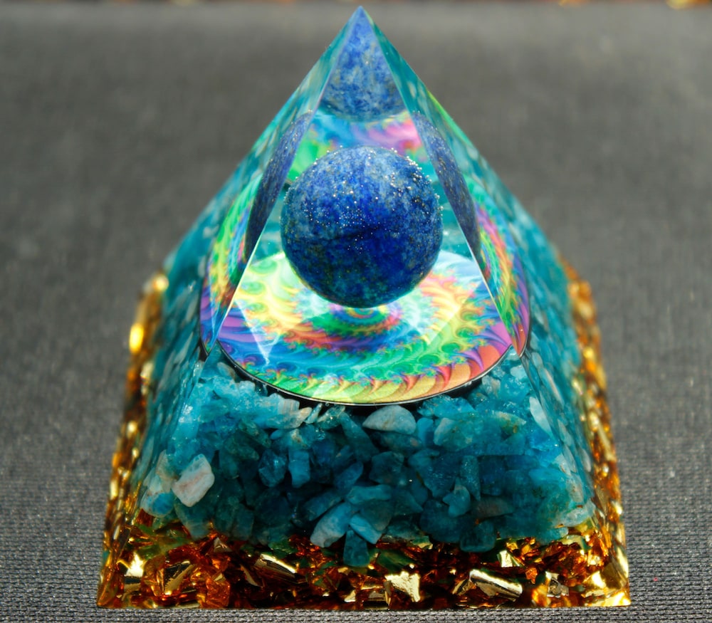 

Orgone Pyramid Chakra - Aquamarine, 501 Original