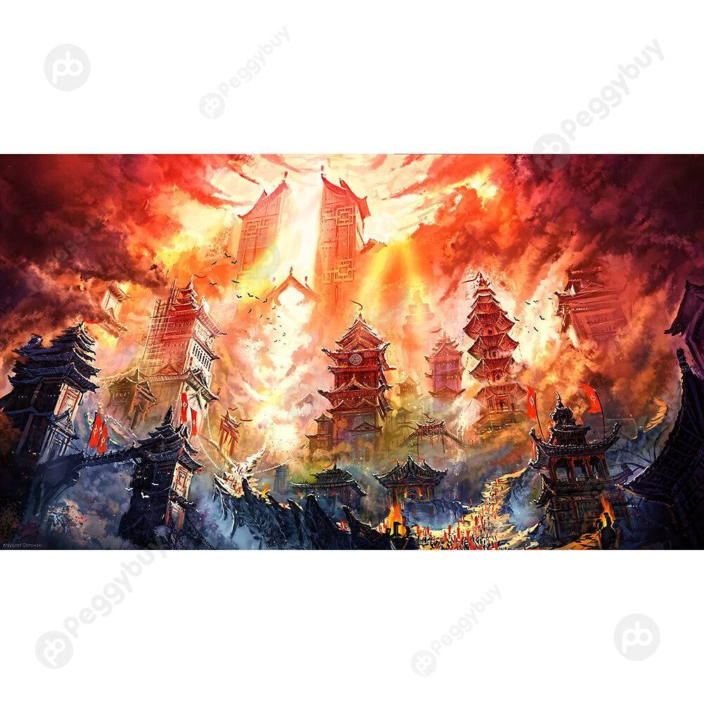 

1000pcs DIY Paper Jigsaw Flame Tower Puzzle Toys Educational Picture Decor, 501 Original
