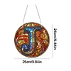 >SALE<Double Sided Letter J Suncatcher Diamond Drawing Hanging Ornament for Home Decor