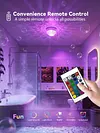 16 Colors Ocean Wave Projector Night Light with Remote & Touch Control Water Ripple Projector Light IP65 Waterproof for Bedroom Ceiling/Party/Game Rooms