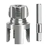 Water Pipe Wrench Thread for 1/2 & 3/4 & 1 Inch PVC/Plastic Pipes Drill Driven Plumbing Repair Kit Pipe Thread Cutting Tool Compatible for Electric Drill