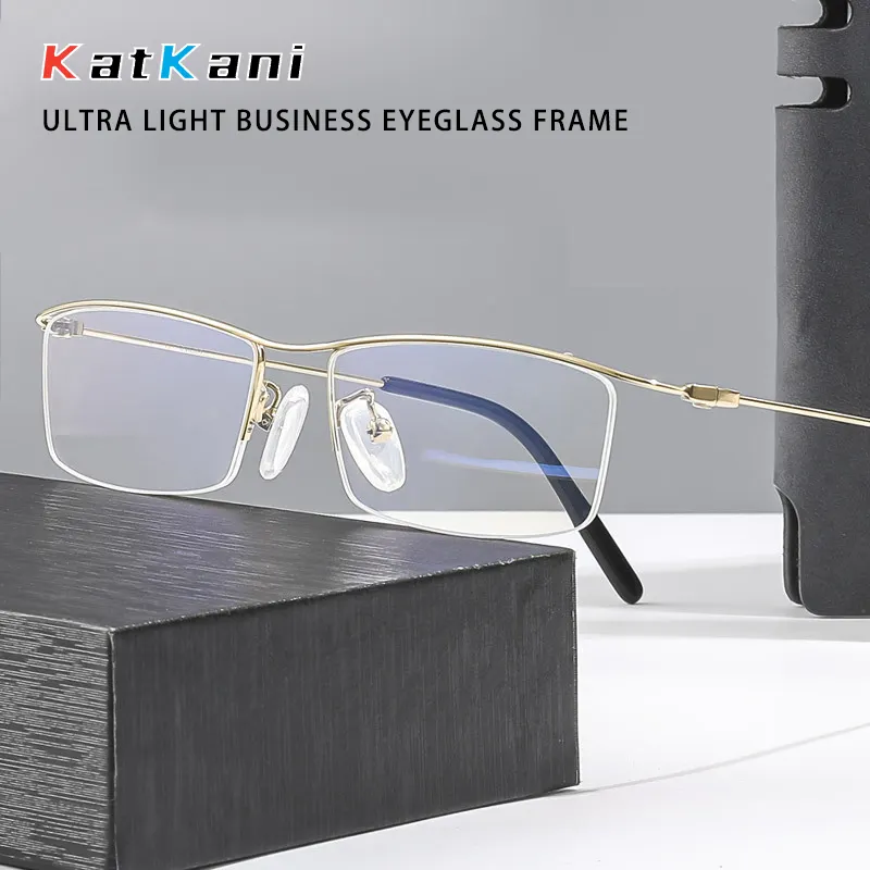 KatKani Retro Spectacle Ultra Light Pure Titanium Eyewear Optical ...