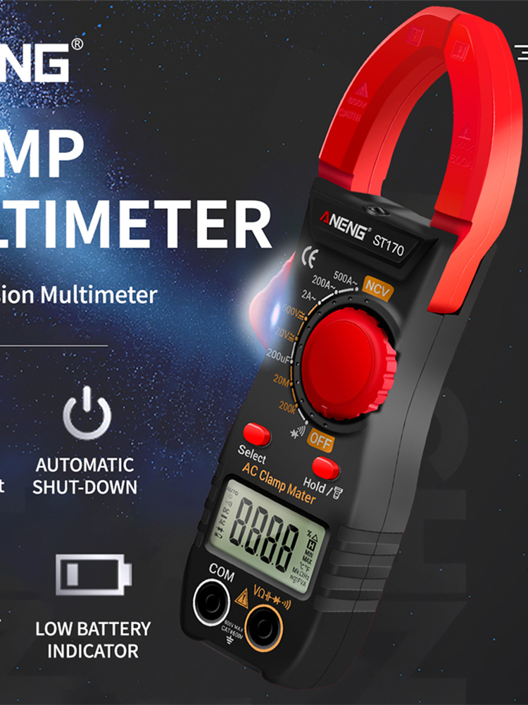 Digital Clamp Meter DC/AC Current Multimeter Ammeter Voltage NCV Ohm Tester от Cesdeals WW