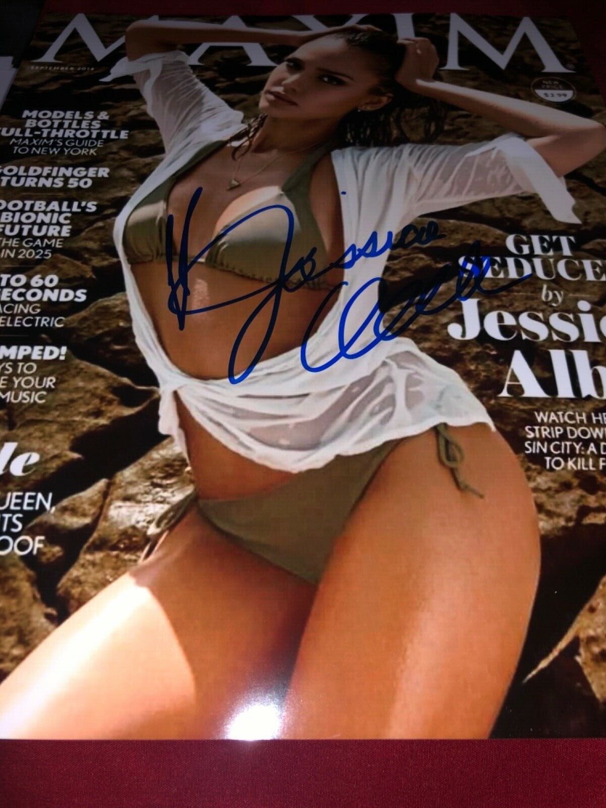 Jessica Alba signed 8 x10 Photo Poster painting sexy picture super duper hot hott