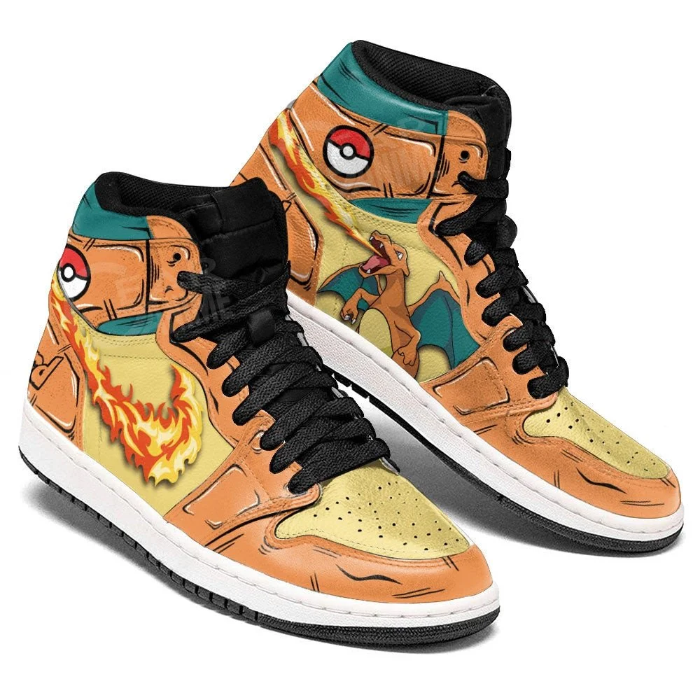 Kingofallstore - Anime Shoes Charizard Fire Sneakers Custom Pokemon Anime Shoes