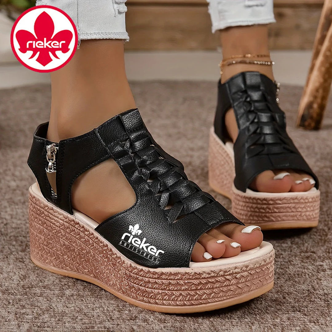 RIEKER® Novas sandálias de fecho de correr para mulher