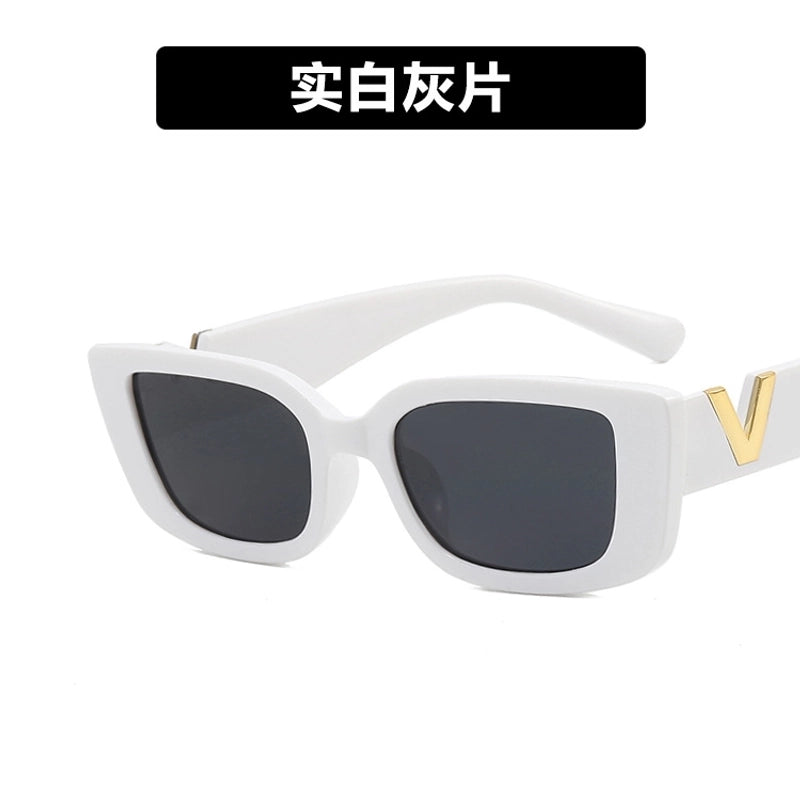 Women’s Fashion Solid Color Resin Square Sunglasses