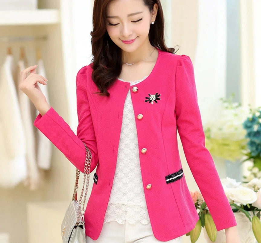 Blazer Women 2019 Corsage 4XL 5XXXXXL Plus Size Formal Lady Blazers Jackets for Woman Work Wear Coat Jaqueta Top Feminino