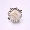 Silver White Rose Catering Napkin Ring