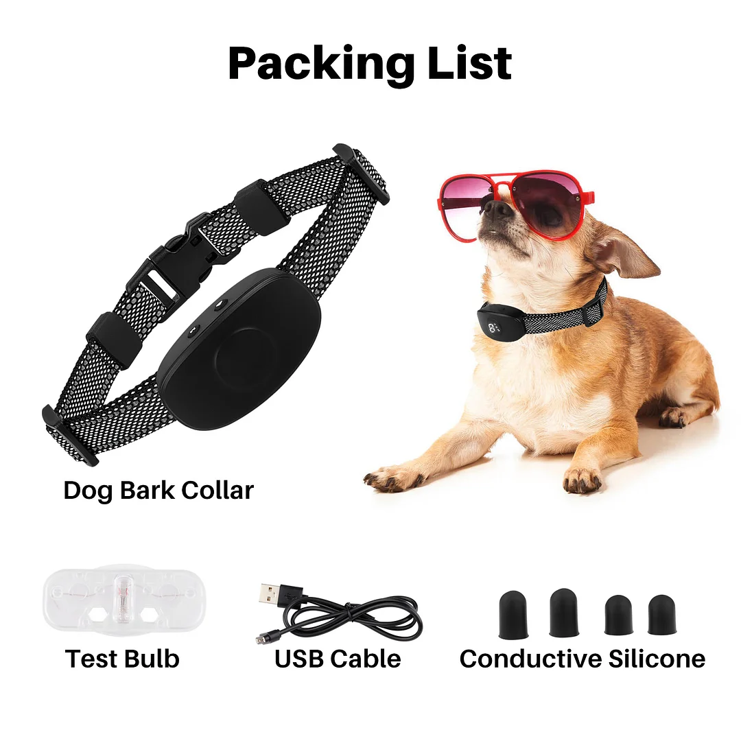 BEBANG Bark Collar for Dogs with 3 Modes Beep Vibration and Shock Dog Shock Collar for Small Medium and Large Dogs, Shock Collar for Dogs in Humane Effective Scientific Training Methods
