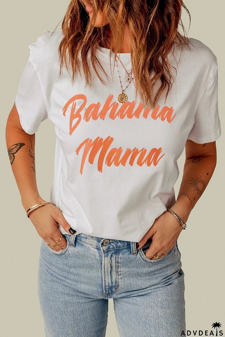 Bahama Mama Letter Graphic T Shirt