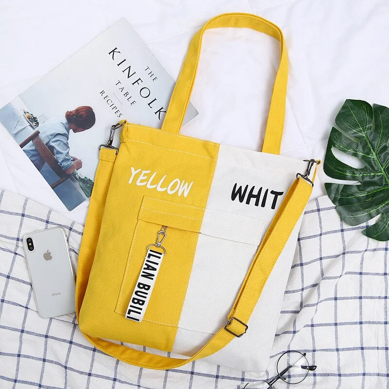 Large Capacity Women's Canvas Bag 2021 New Casual All-match Shoulder Bag Messenger Bag Student Zipper Handbag School Bag