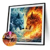 Diamond Painting-DIY Full Round Drill Color Wolf(40*40 CM)