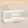 [US Local Warehouse] 55 Inch Acrylic TV Stand for TVs Up To 60 Inch TV Media Console Table with Open Storage Shelves Entertainment Center for Living Room Bedroom Gaming Room