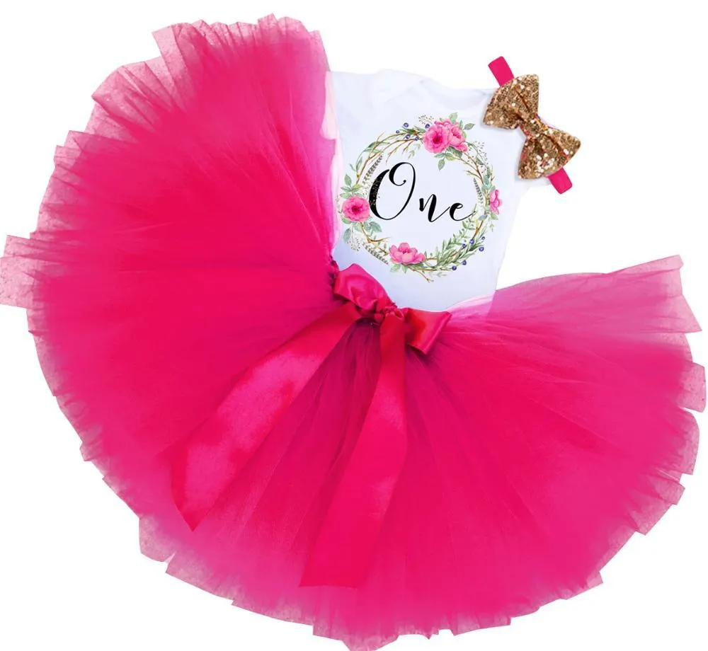 Baby Girls One Year Old Birthday Party Baptism Dress Toddler Newborn 1st Christening Gown Outfits Infant Clothing Sets Christmas