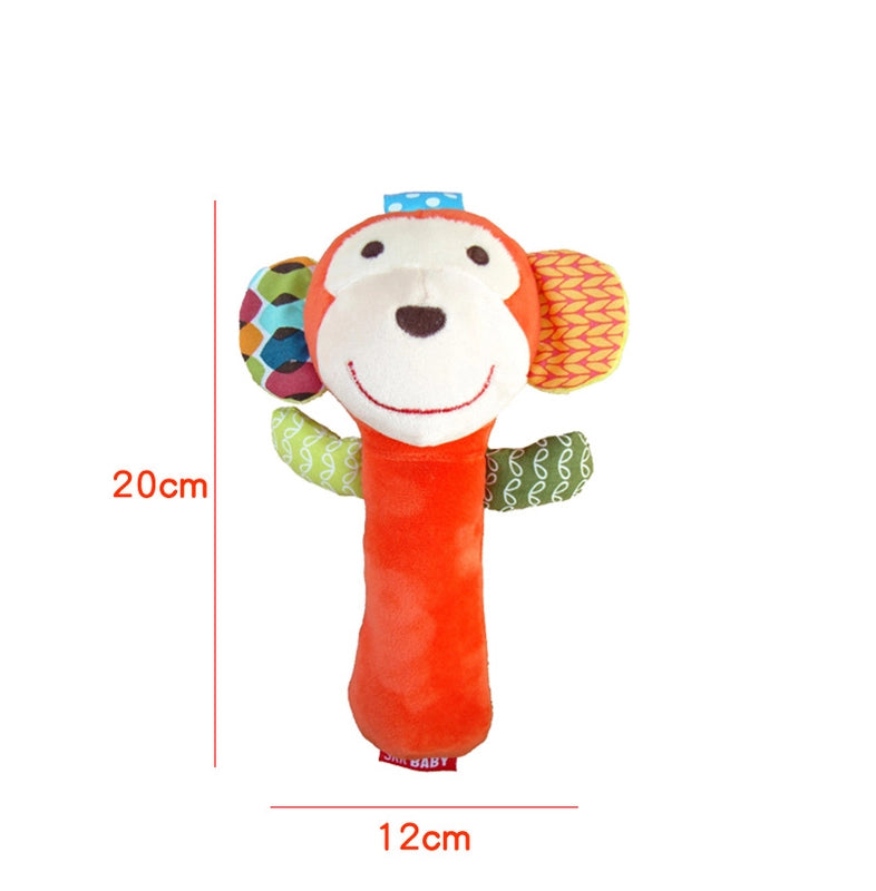 Newborn Baby Hand Stick Cartoon Animal Hand Stick With Rattle BB Stick