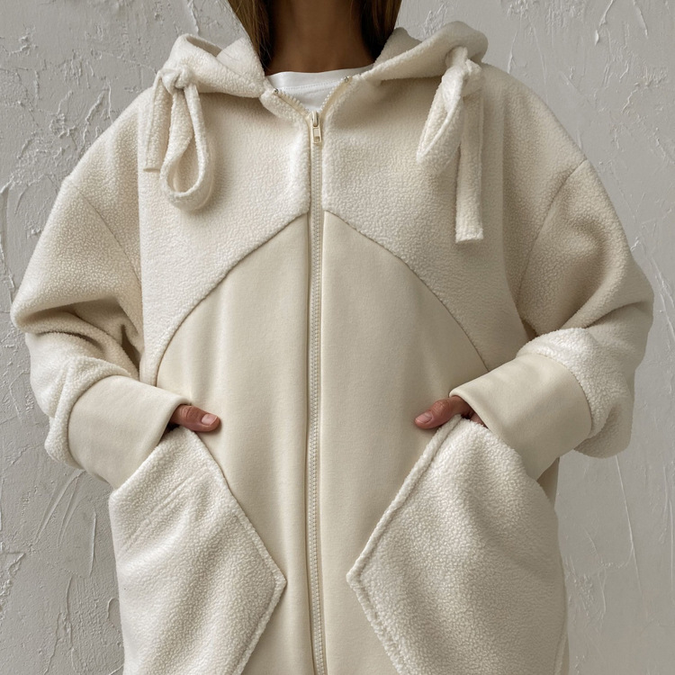 Ootddress Autumn Fashion Women 2 Piece-Set Zipper Casual Cardigan And Straight Legg Outfits Slim Patchwork Hoodie Women's Pants Sets