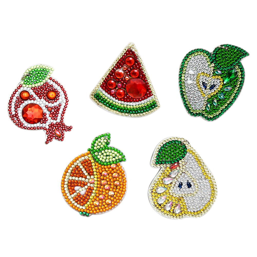 

5pcs Fruit - 5D DIY Craft Keychain, 501 Original