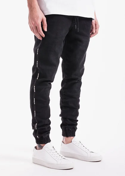 Costume Adult – New Mens Black Jeans New Jogger Fashion Elasticated Waist Denim Trousers | Curesgood