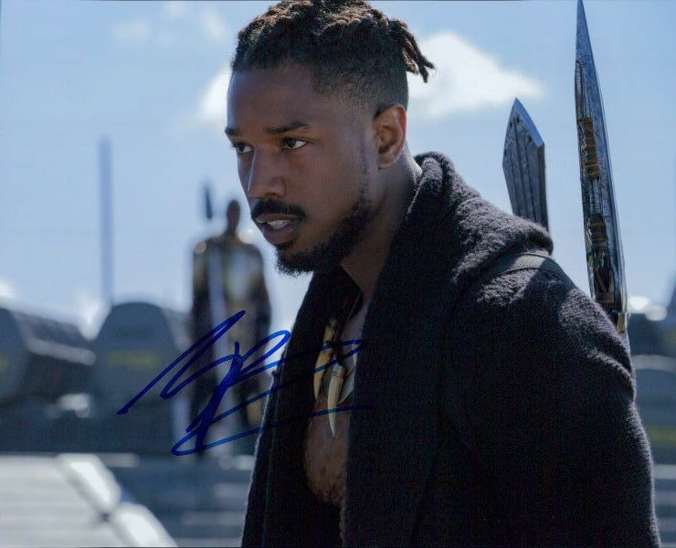 Michael B. Jordan (Black Panther) signed in-person 8x10 Photo Poster painting COA