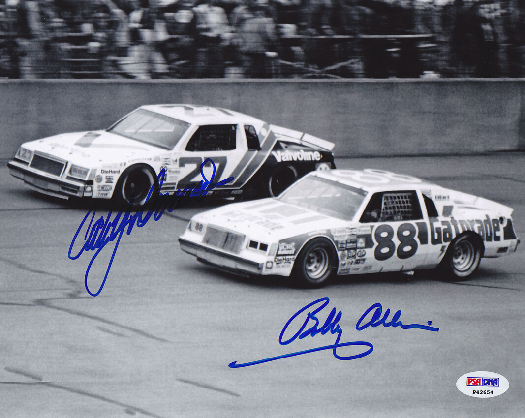 Cale Yarborough & Bobby Allison SIGNED 8x10 Photo Poster painting NASCAR PSA/DNA AUTOGRAPHED