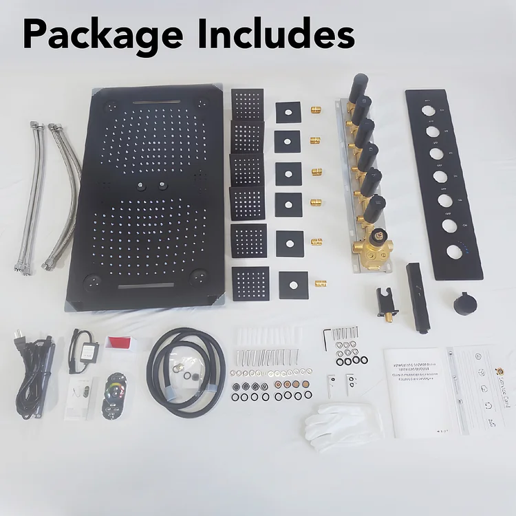 EVERSTEIN Luxury 64-Color LED Shower System with Thermostatic