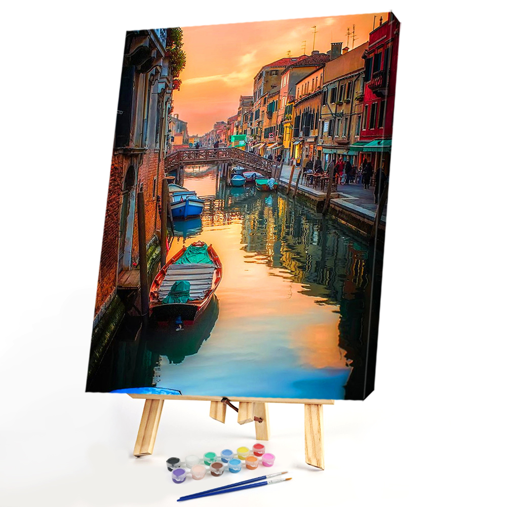 

40x50cm - Paint By Numbers River Cottage, 501 Original