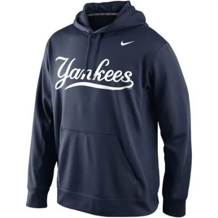 New York Yankees  Men's KO Wordmark Perfomance Navy MLB Hoodie